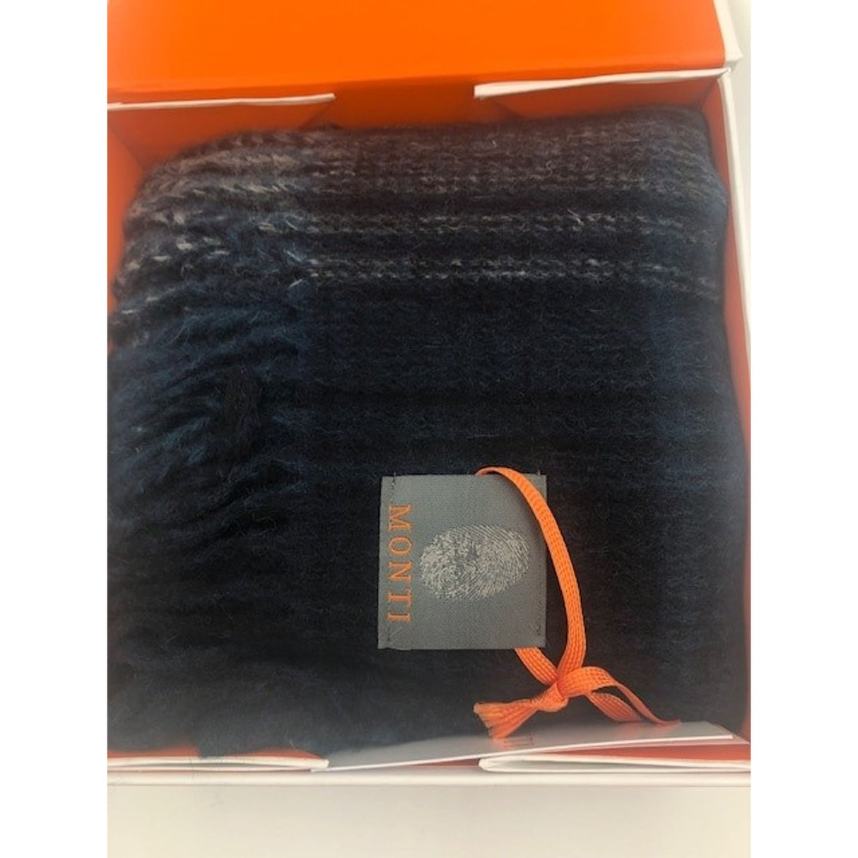 Monti Gents Wool/Cashmere Scarf - Petrol Check