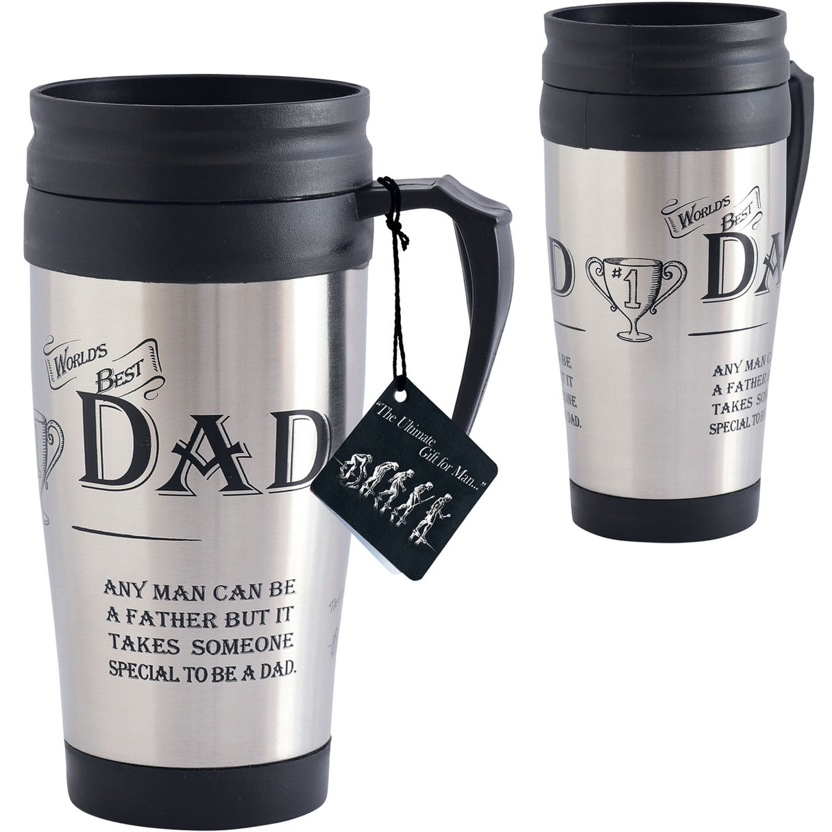 Ultimate Man Gift Travel Mug - Worlds Best Dad