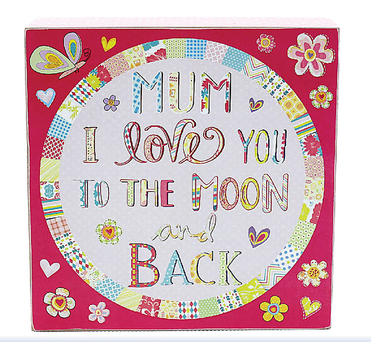 Wall Art Sentiment Plaque - Mum I Love You