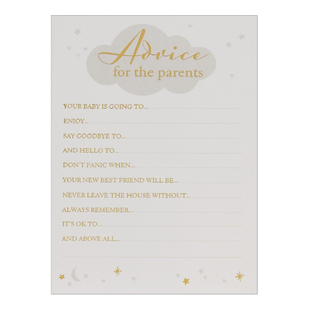 Bambino Baby Shower Party Advice Card Game - Crusader Gifts