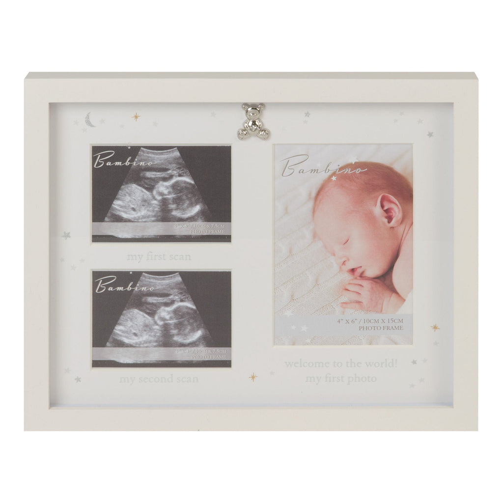 Bambino Baby Scan Collage Photo Frame - First Photo & First/Second Scans - Crusader Gifts