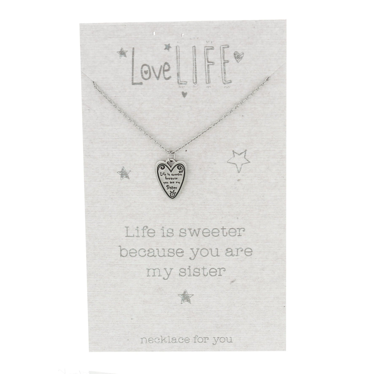 Celebrations Love Life Sentiment Necklace - My Sister