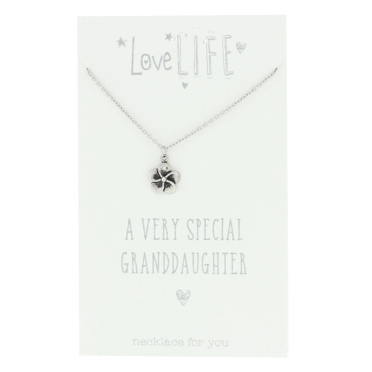 Celebrations Love Life Sentiment Necklace - Granddaughter