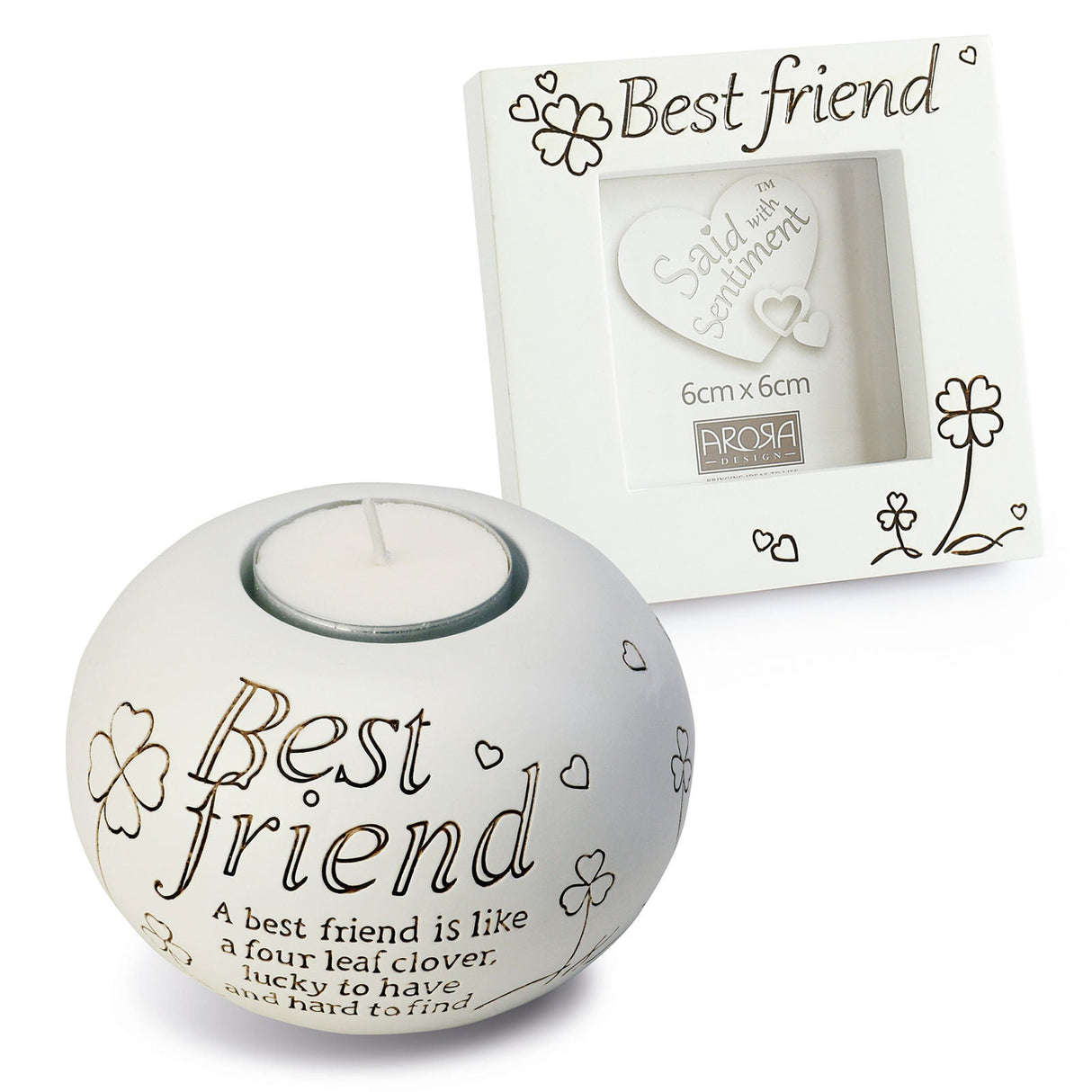 candle holder and frame, best friend design