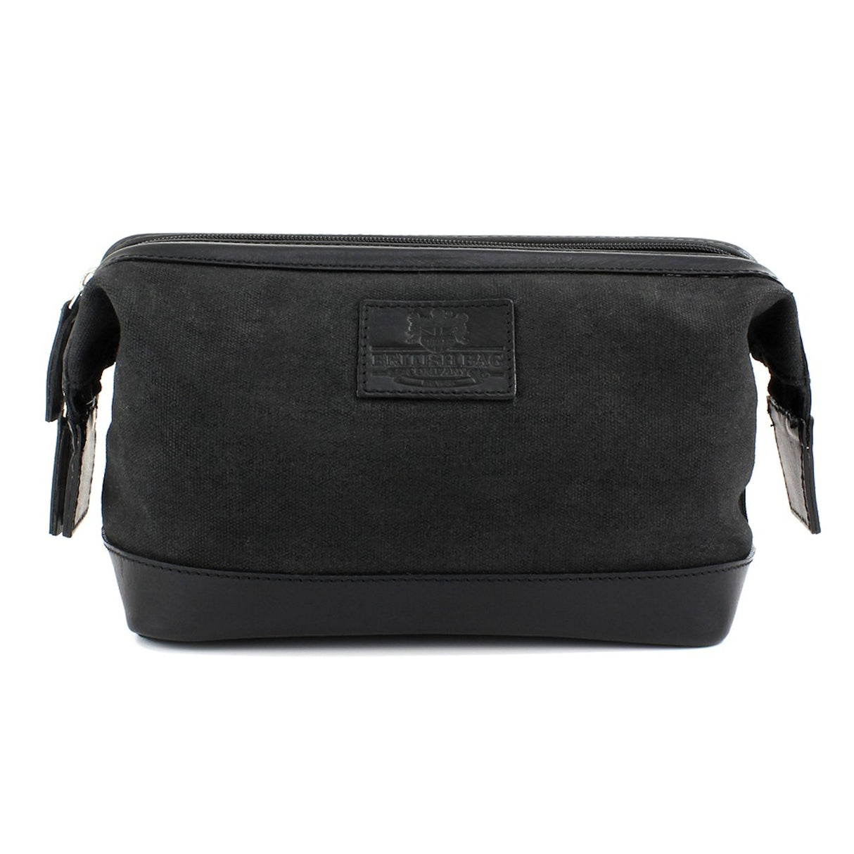 British Bag Company Navigator Waxed Canvas Wash Bag - Black