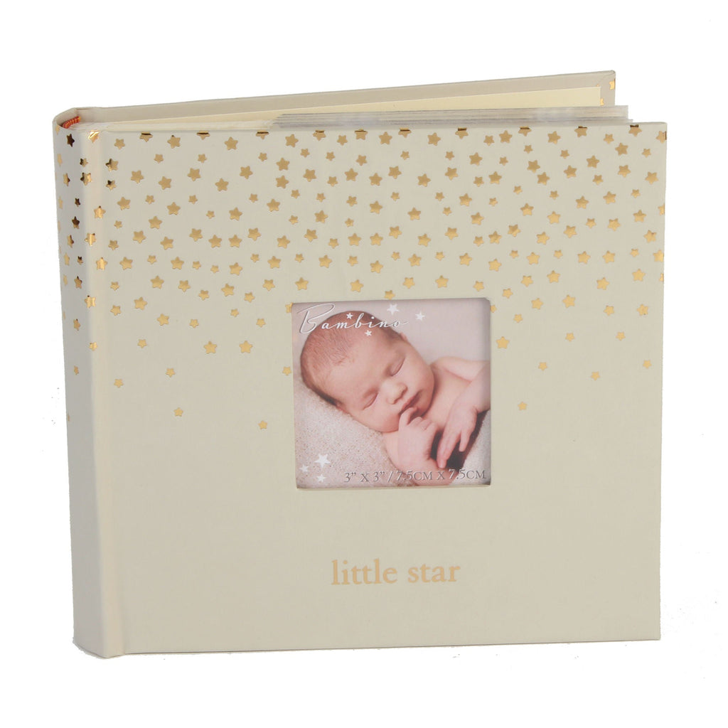 Bambino Little Stars Photo Album Holds 80 4" x 6" Prints - Little Star - Crusader Gifts