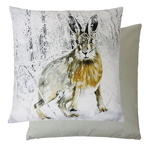 evans lichfield christmas collection cushion cover: hare 17x17"