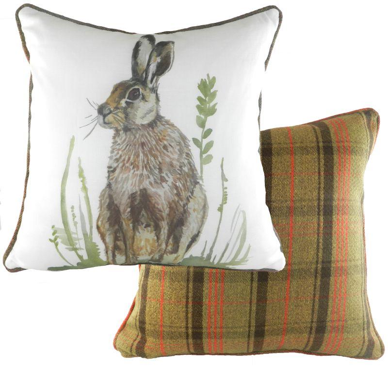 Evans Lichfield Country Collection Hunter Piped Cushion Cover: Hare