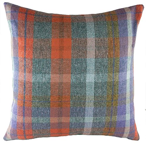Evans Lichfield Country Manor Check Collection Cushion Cover: Bracken 17x17"