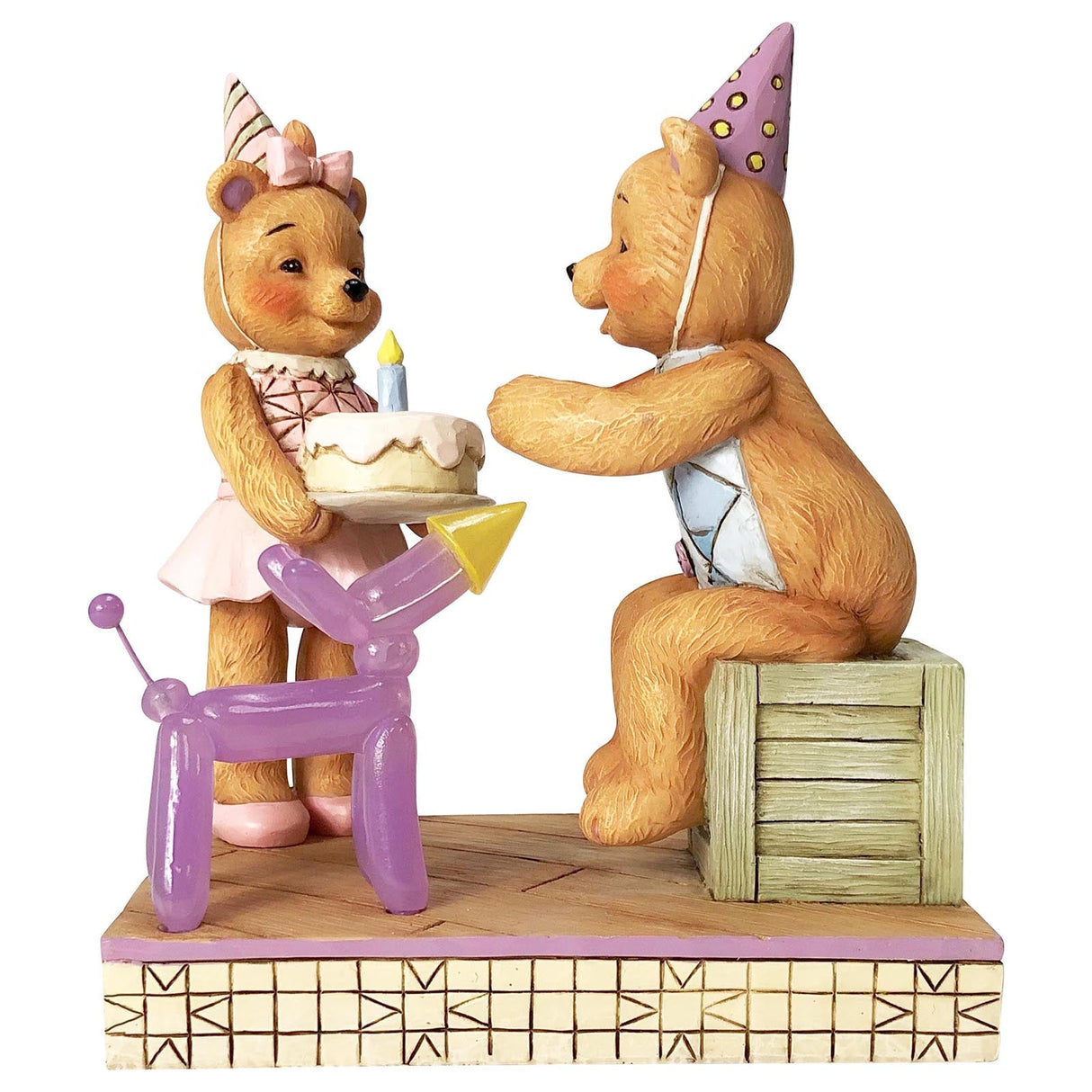 Button & Squeaky by Jim Shore Figurine - Make a Wish (Happy Birthday)