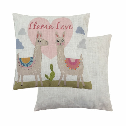 Evans Lichfield Fantasy Collection Cushion Cover: Llama Love 17x17"