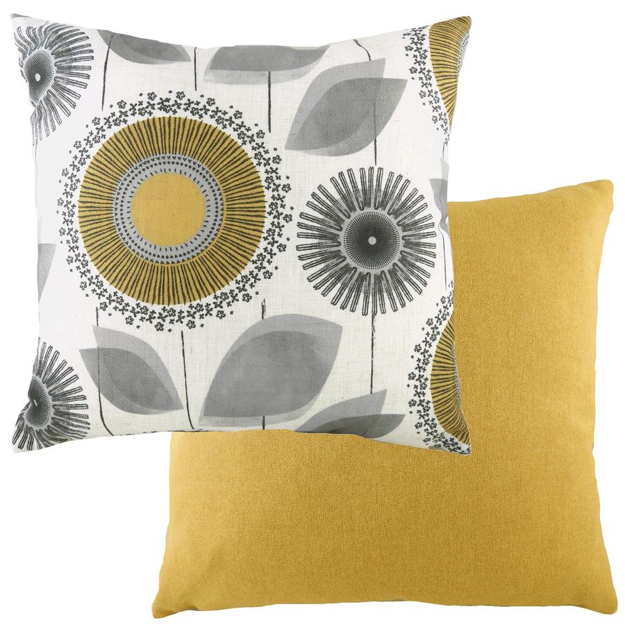 Evans Lichfield Retro Collection Cushion Cover: Dandelion Nat/Ochre 17x17"