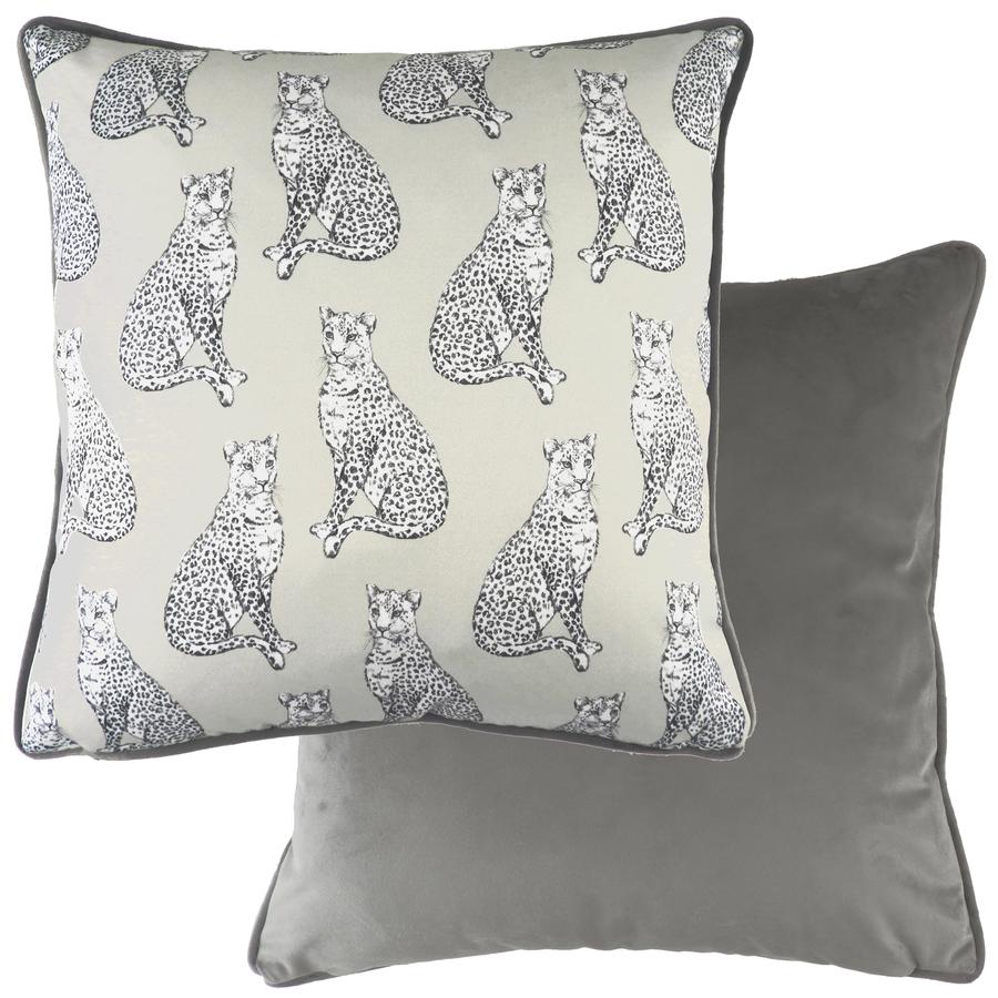 Evans Lichfield Safari Collection Piped Cushion Cover: Leopard 17x17"