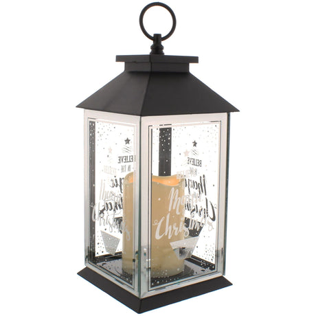 Christmas Lantern with Battery Operated Candle - Believe In The Magic