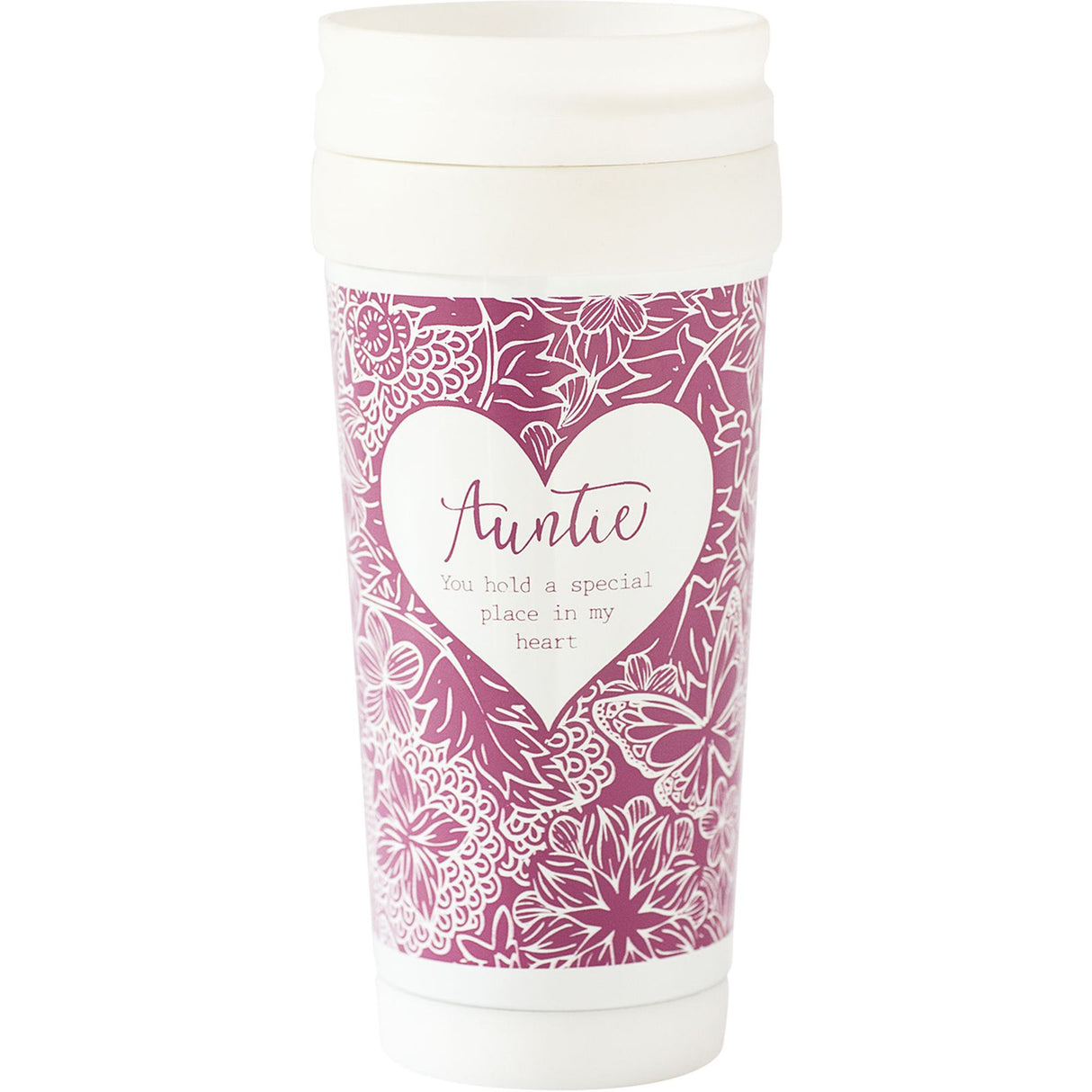 said with sentiment auntie travel mug