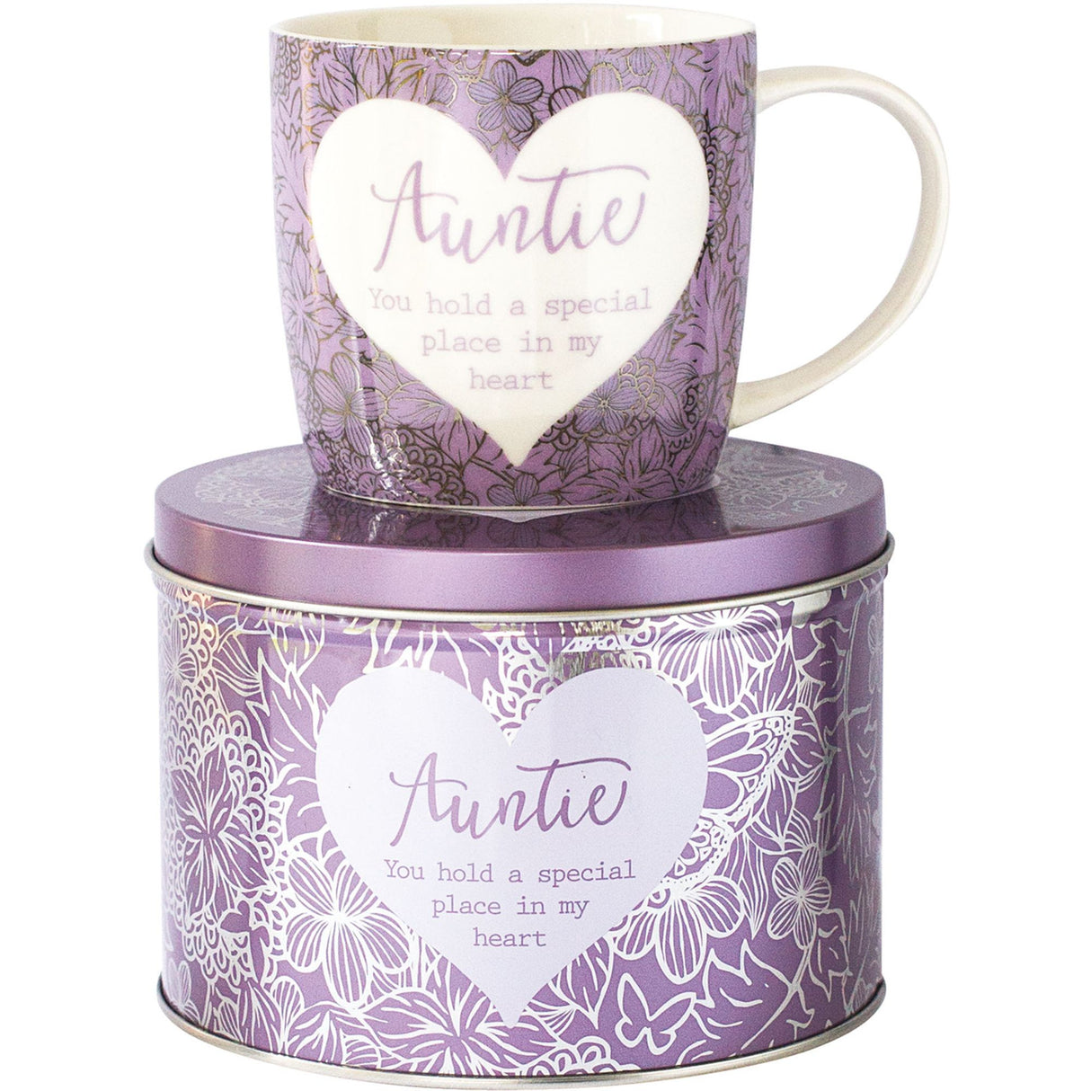 auntie design mug in gift tin