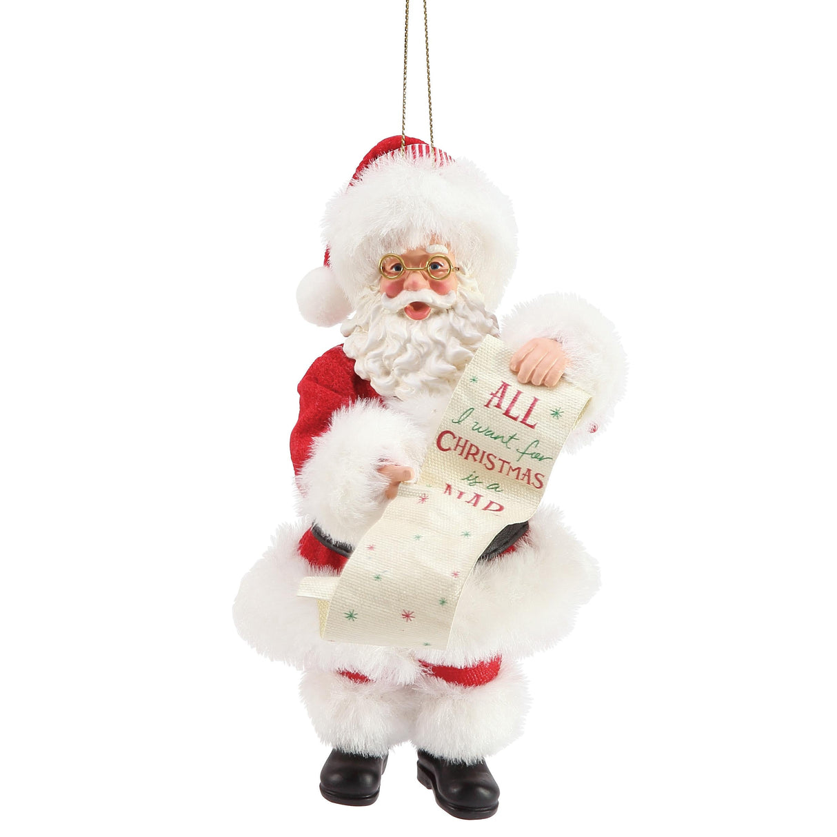 Possible Dreams Santa Hanging Ornament - All I Want for Christmas is a Nap