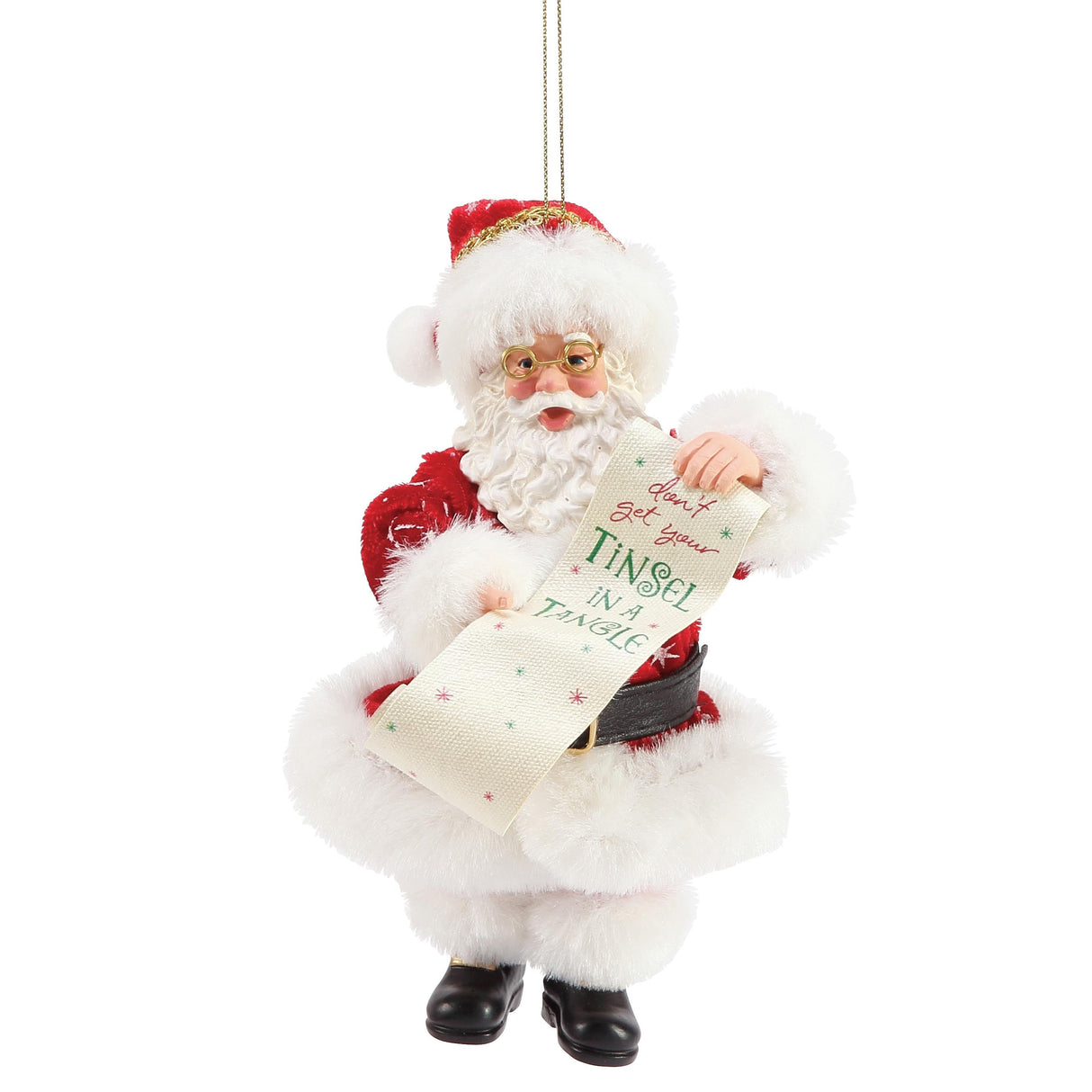Possible Dreams Santa Hanging Ornament - Tinsel In A Tangle