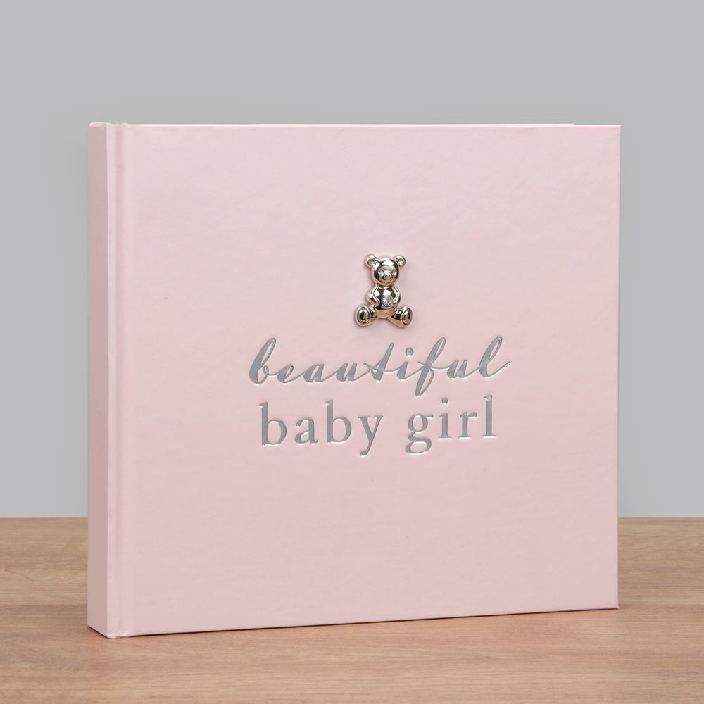 Bambino Photo Album Holds 50 4" x 6" Prints - Beautiful Baby Girl - Crusader Gifts
