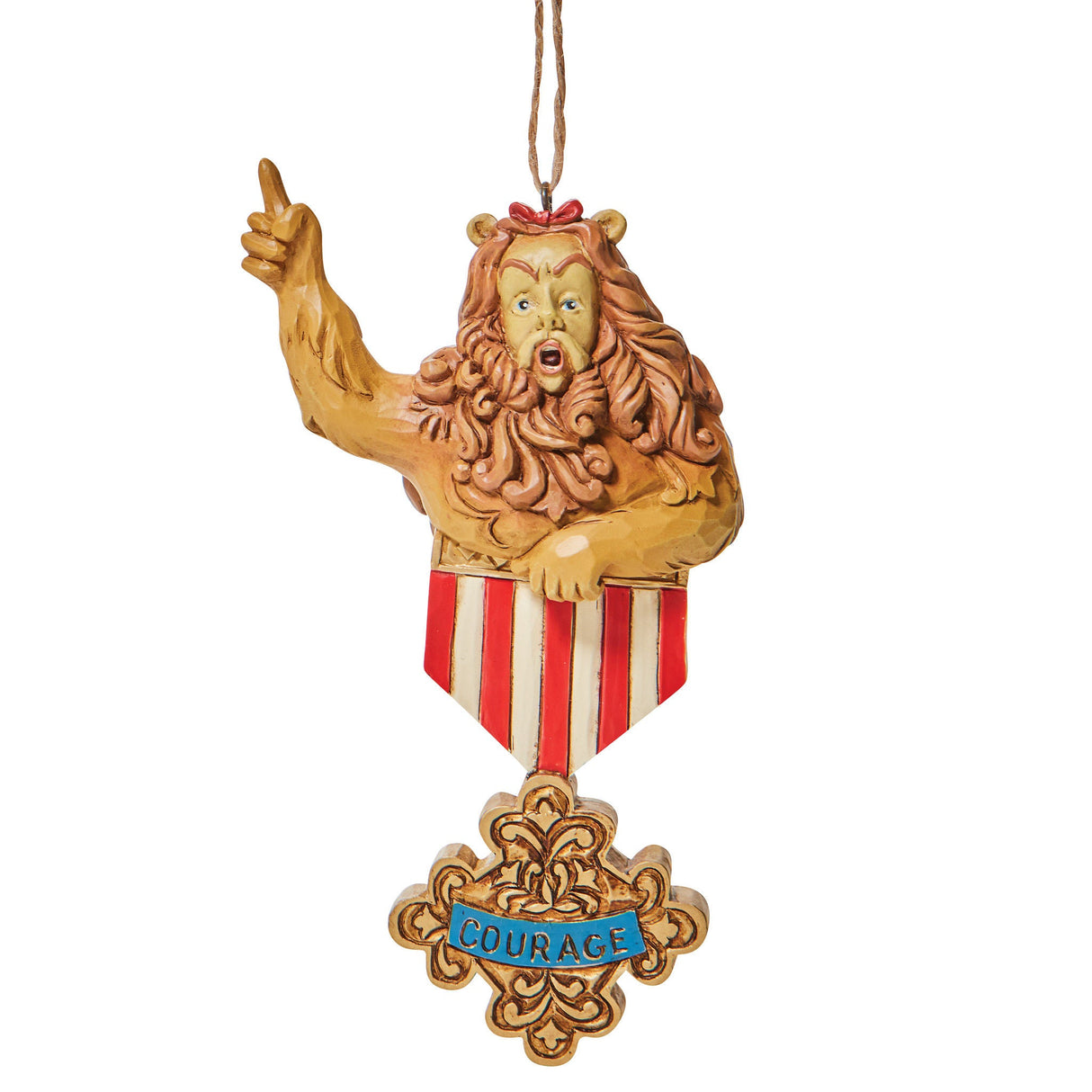 The Wizard of Oz by Jim Shore Hanging Ornament - Cowardly Lion Courage