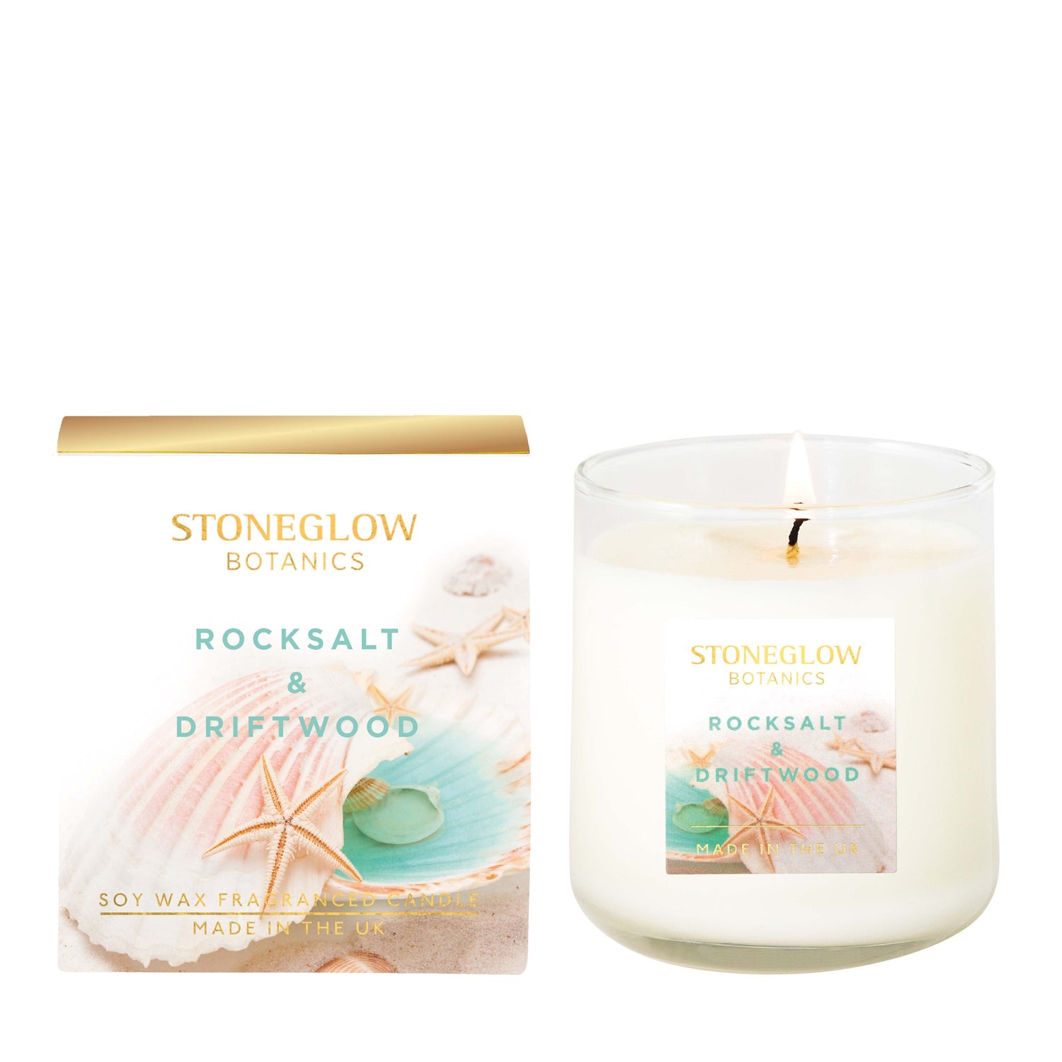 Stoneglow Candles Botanic Tumbler Candle - Rocksalt & Driftwood