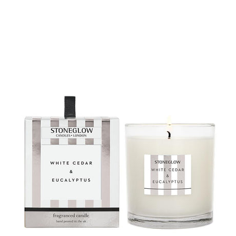 Stoneglow Candles Modern Classics Candle Tumbler - White Cedar & Eucalyptus