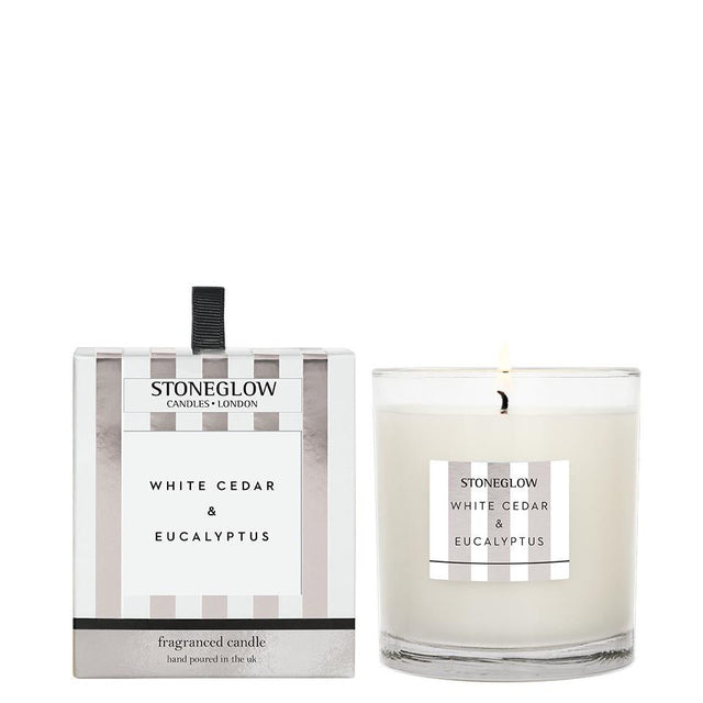 Stoneglow Candles Modern Classics Candle Tumbler - White Cedar & Eucalyptus