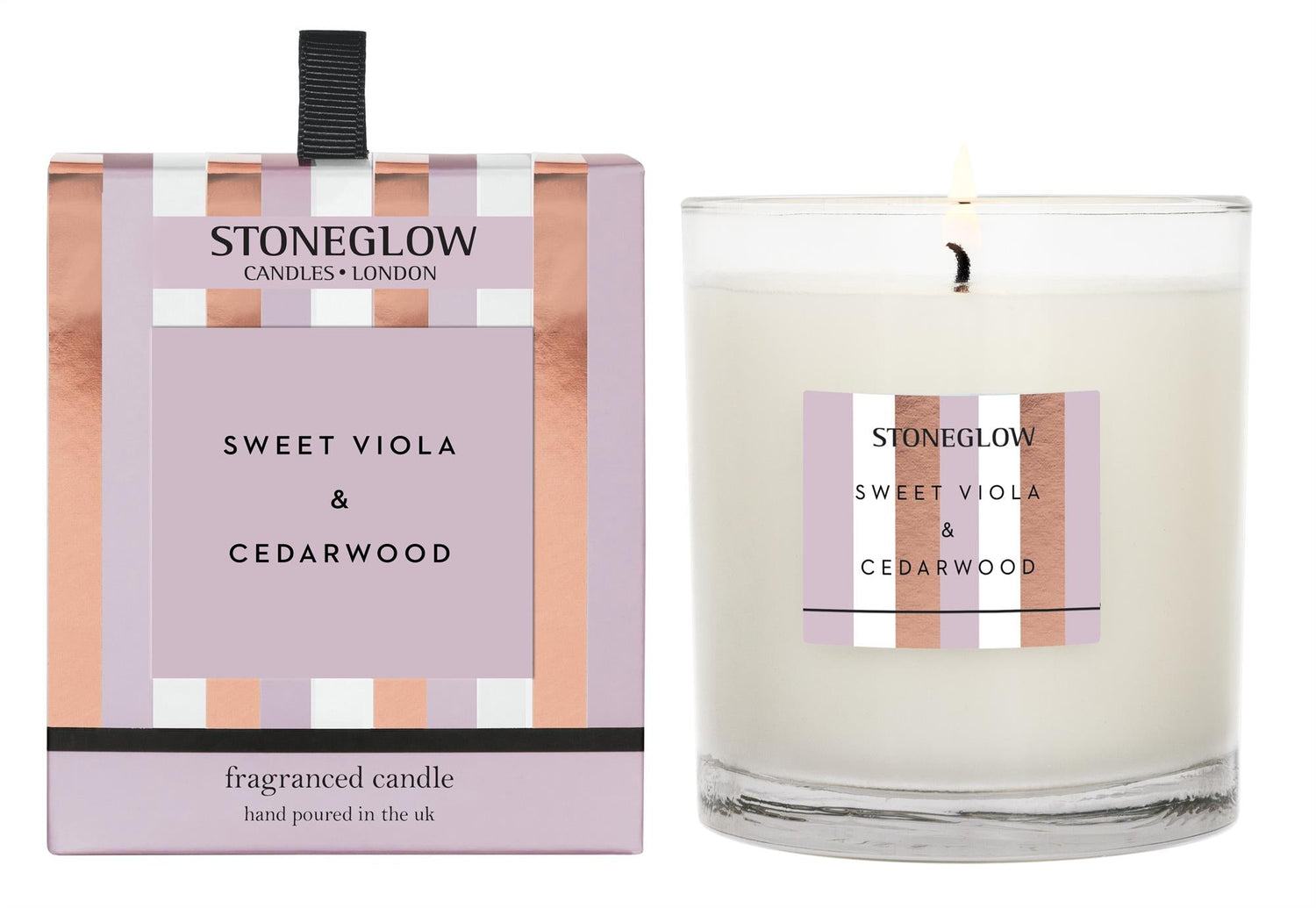 Stoneglow Candles Modern Classics Tumbler Candle - Sweet Viola & Cedarwood