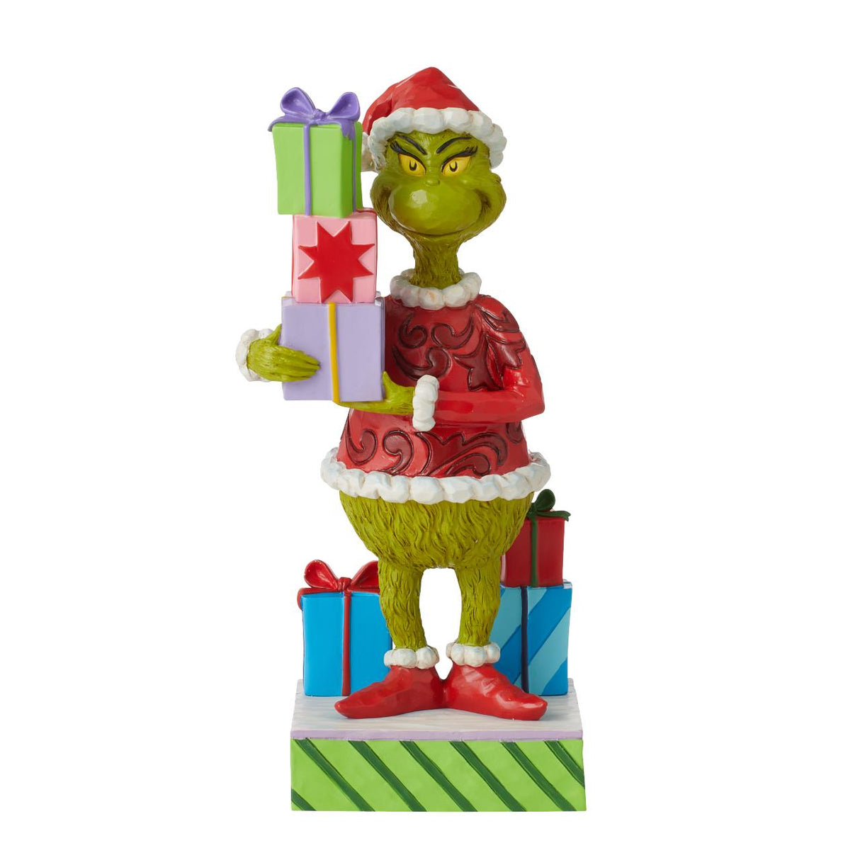 The Grinch by Jim Shore Figurine - Grinch Holding Presents