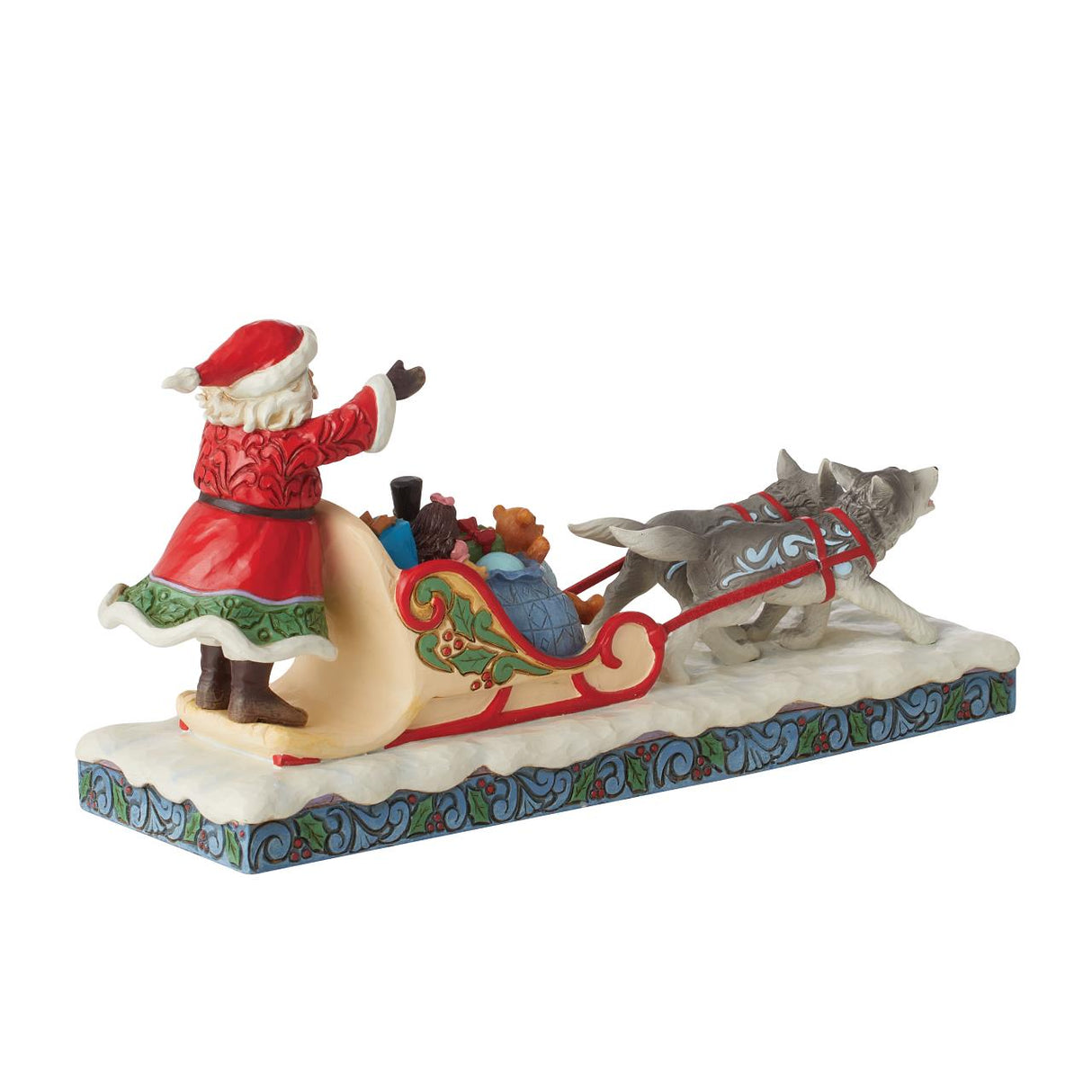 Heartwood Creek Merry Mushing Santa in Dog Sled with Toys Figurine