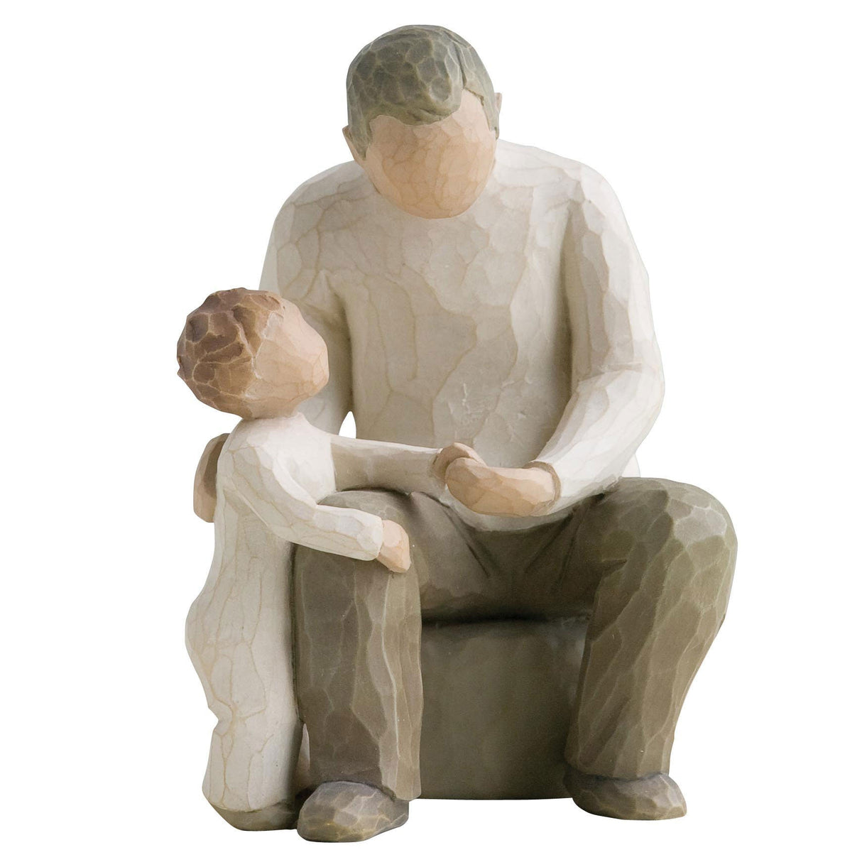 Grandfather Figurine with young child