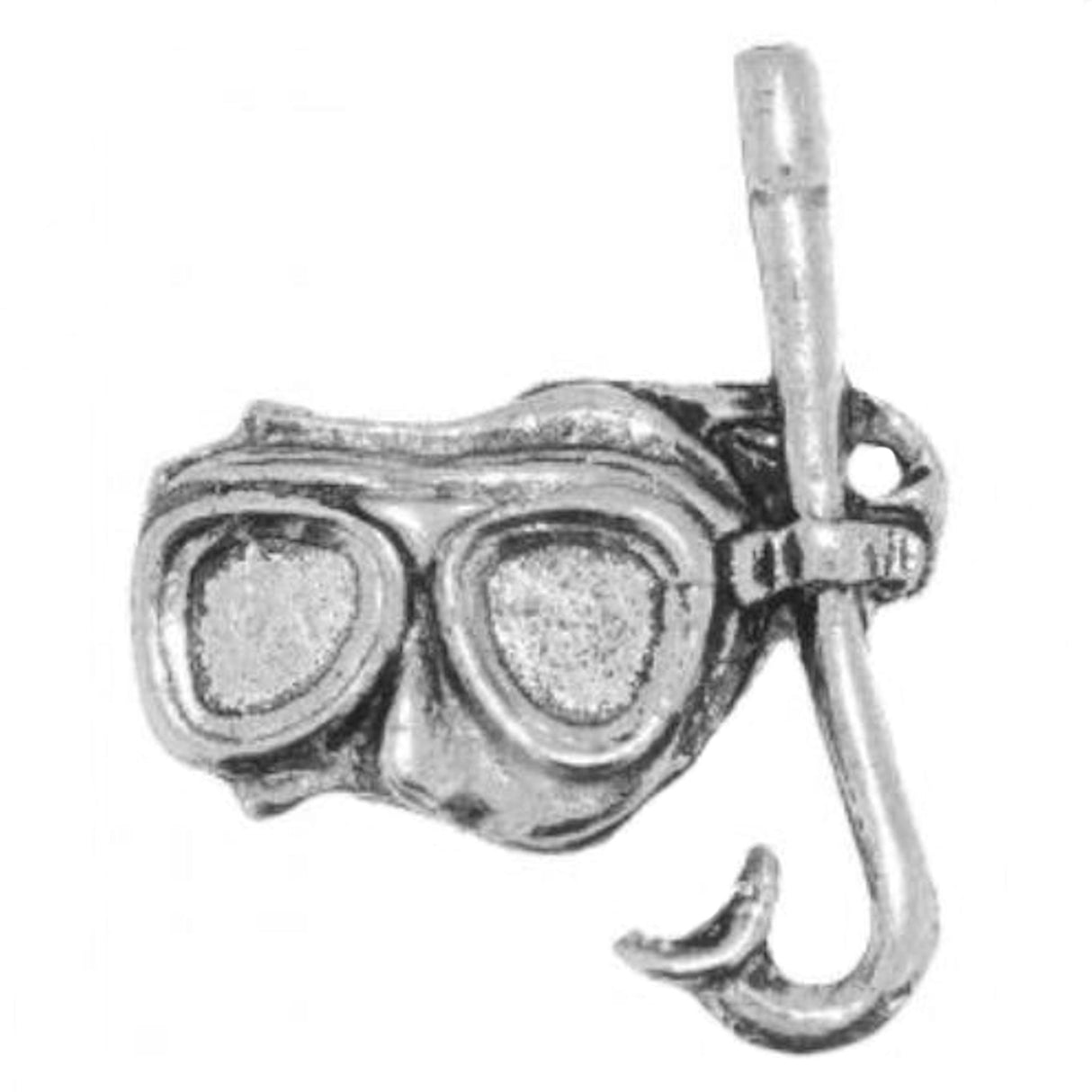 English Pewter Snorkel & Mask Tie Pin or Lapel Badge