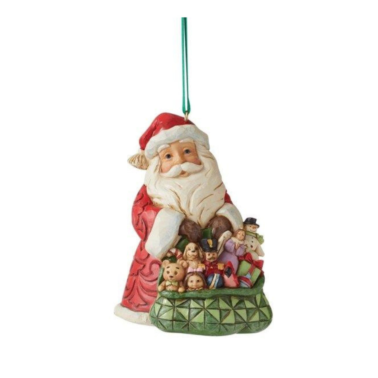 Heartwood Creek hanging Ornament - worldwide event santa with toy bag