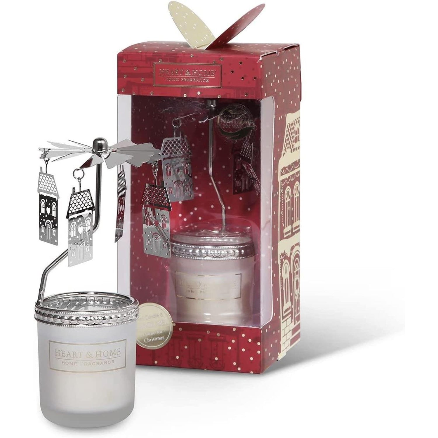 Heart & Home Gift Set - Home for Christmas Candle & Home Carousel