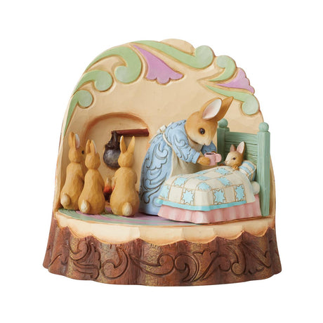 Beatrix Potter by Jim Shore Carved by Heart Figurine - Mrs Rabbit & Bunnies