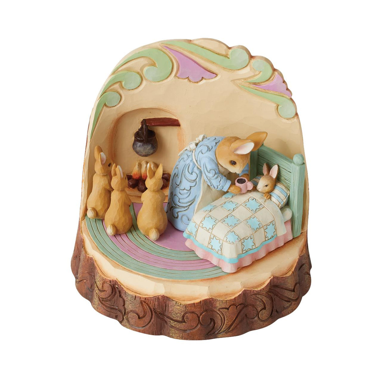 Beatrix Potter by Jim Shore Carved by Heart Figurine - Mrs Rabbit & Bunnies