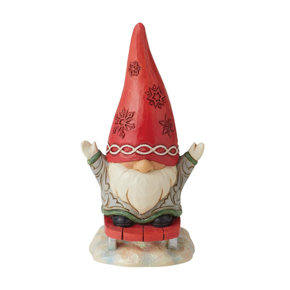 Heartwood Creek Christmas Gnome with Sled Figurine