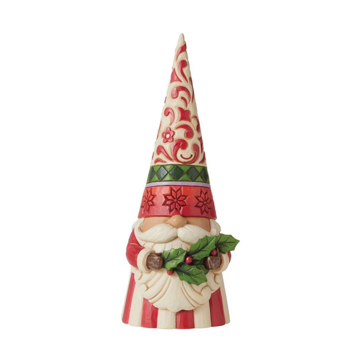 Heartwood Creek Christmas Gnome with Holly Figurine