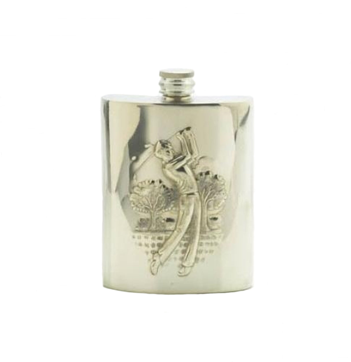 Edwin Blyde English Pewter Hipflask - Golfer