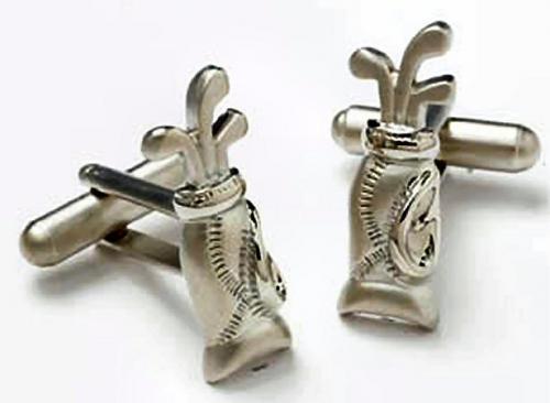 Golf Bag & Clubs Cufflinks