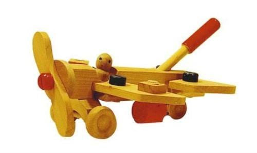 Children`s Building Plane Wooden Toy
