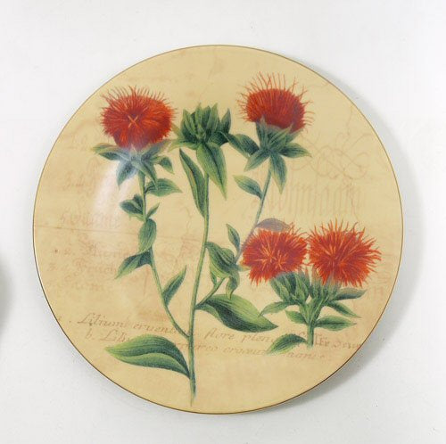 Bohemia China Wall Plate-Red Bee Balm