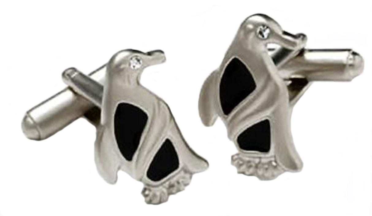 Penguin with Crystal Eye Cufflinks