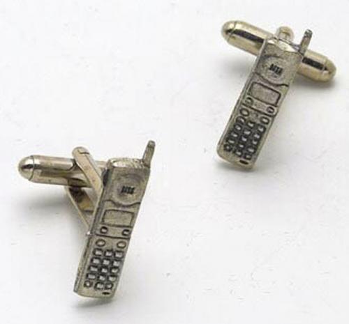 English Pewter Mobile Phone Cufflinks