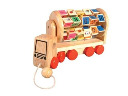 ABC Pull along Truck Wooden Toy