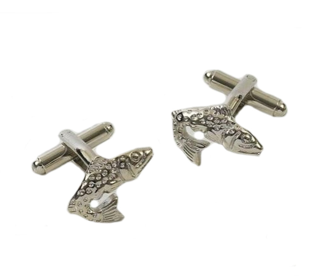 Leaping Trout Fish Cufflinks