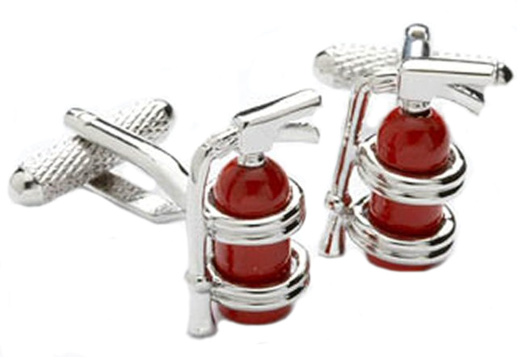 Fire Extinguisher Cufflinks