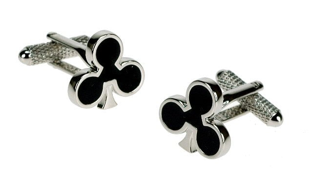 Playing Card Suit Cufflinks - Clubs