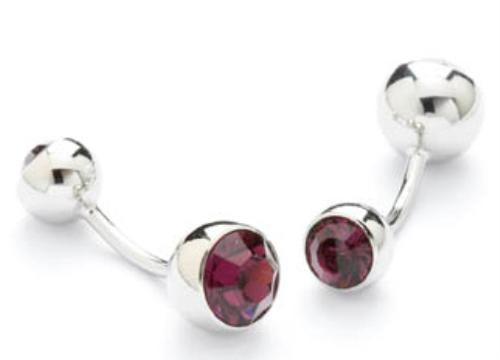 Amethyst Crystal Cufflinks