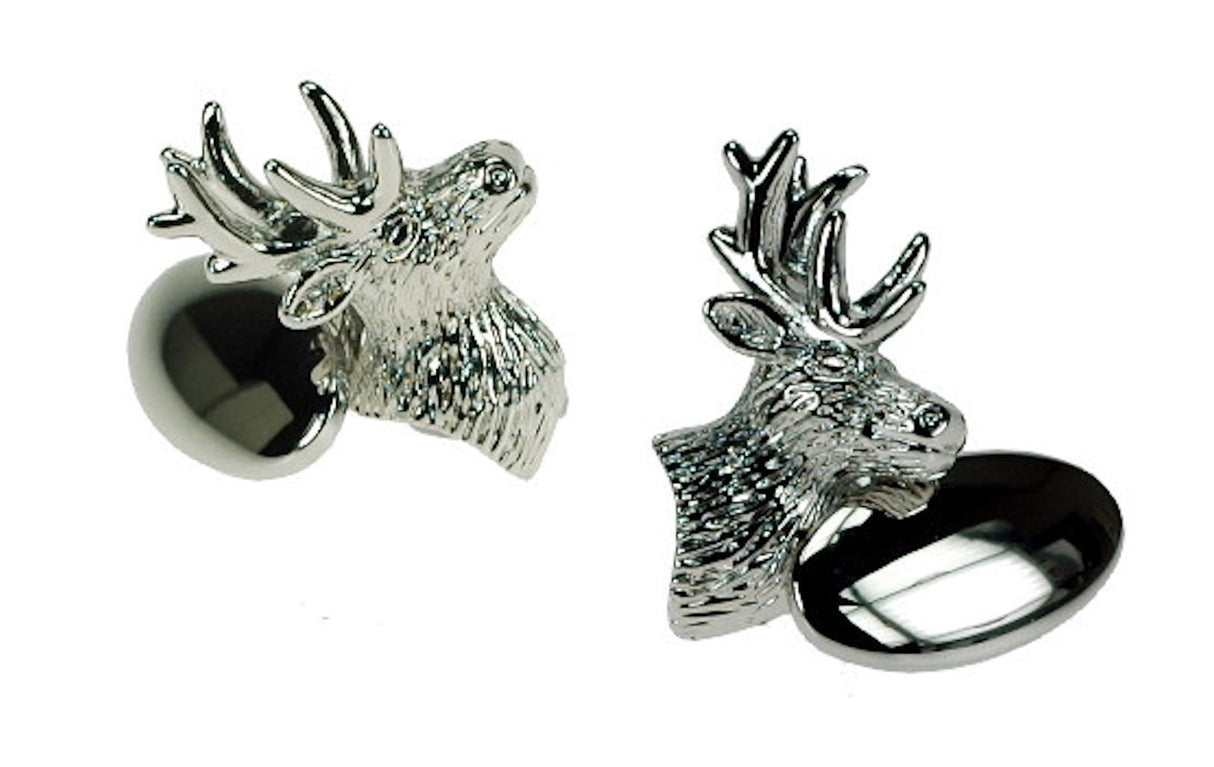 Stag Silver Plated Chain Link Cufflinks